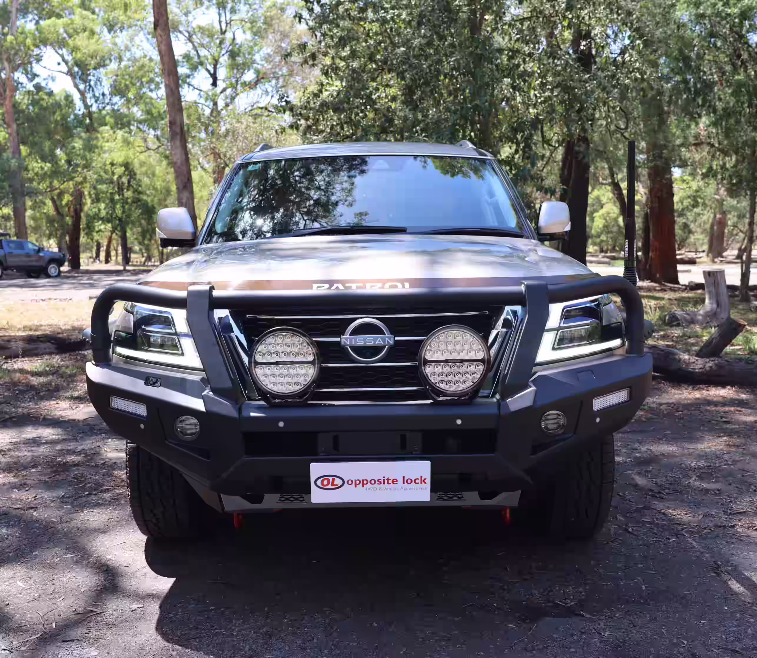 Nissan Patrol Y62 Post Type Premium Bull Bar Opposite Lock
