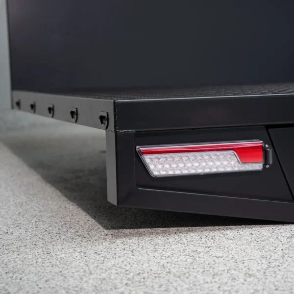AutoSpec Aluminium Single Cab Tray with Trundle - 2400mm - Matte Black - Image 10