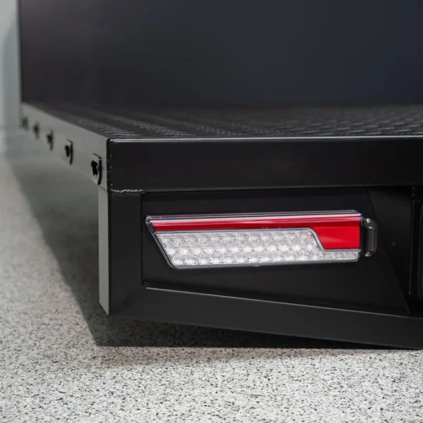 AutoSpec Aluminium Single Cab Tray with Trundle - 2400mm - Matte Black - Image 12