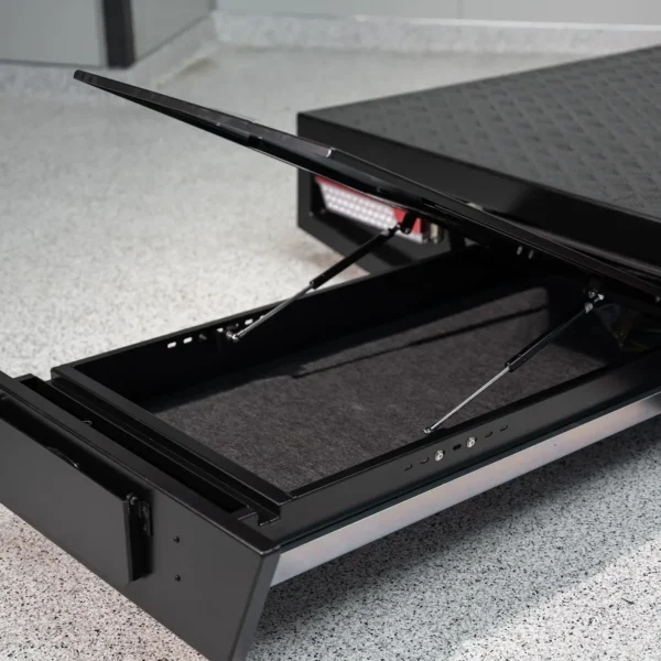 AutoSpec Aluminium Single Cab Tray with Trundle - 2400mm - Matte Black - Image 13
