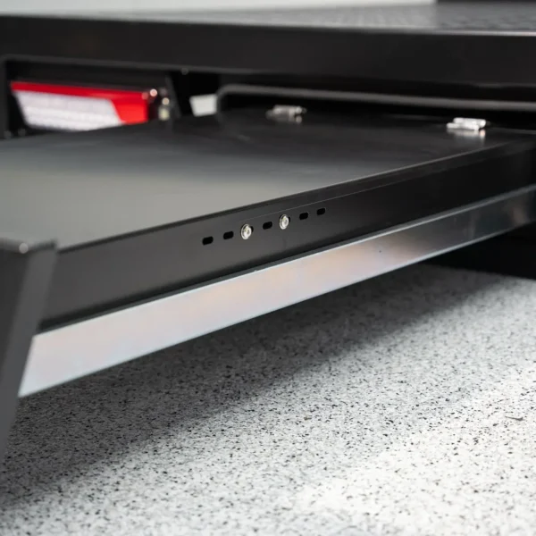 AutoSpec Aluminium Space Cab Tray with Trundle - 2000mm - Matte Black - Image 7