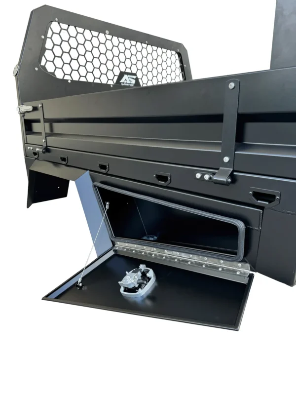 AutoSpec 4×4 Tapered Under Tray Toolbox 1100mm (Pair) - Matte Black - Image 2