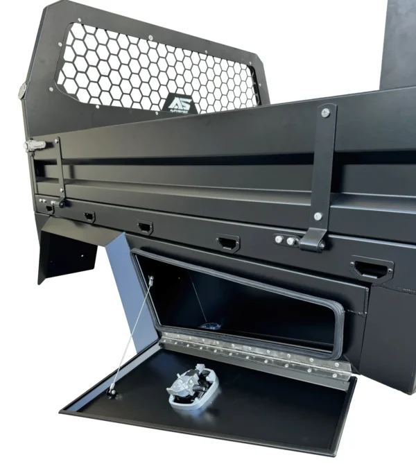 Autospec 800mm Tapered Under Tray Toolbox Pair Matte Black
