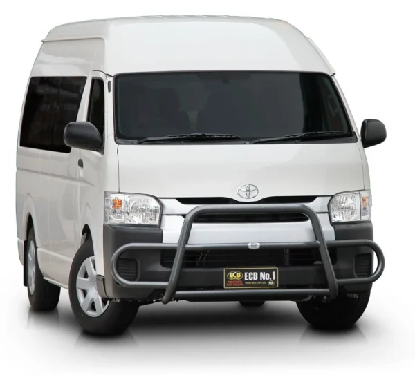toyota hiace ecb midi tube bar black ripple powdercoat finish ecb newcastle