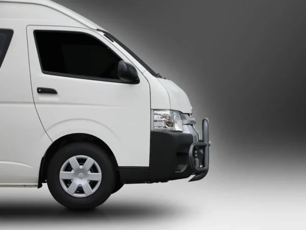 toyota hiace ecb midi tube bar silver hammertone powdercoat finish ecb newcastle