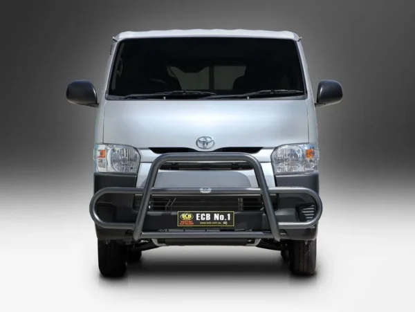 toyota hiace ecb midi tube bar textura black powdercoat finish ecb newcastle