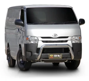 toyota hiace ecb nudge bar black ripple powdercoat finish ecb newcastle