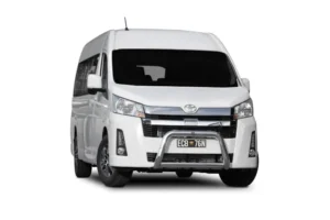 toyota hiace ecb nudge bar black ripple powdercoat finish ecb newcastle