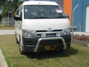 toyota hiace ecb nudge bar mwb black ripple powdercoat finish ecb newcastle