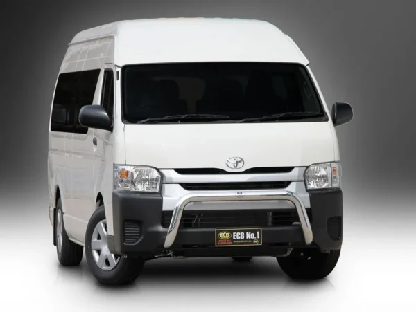 toyota hiace ecb nudge bar silver hammertone powdercoat finish ecb newcastle