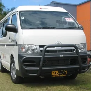 toyota hiace ecb roo bar black ripple powdercoat finish ecb newcaslte