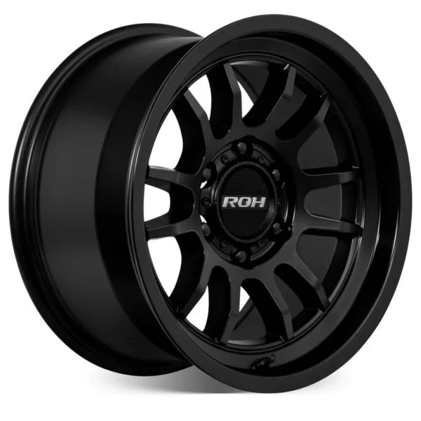 roh arc 4x4 wheels newcastle matt black angled