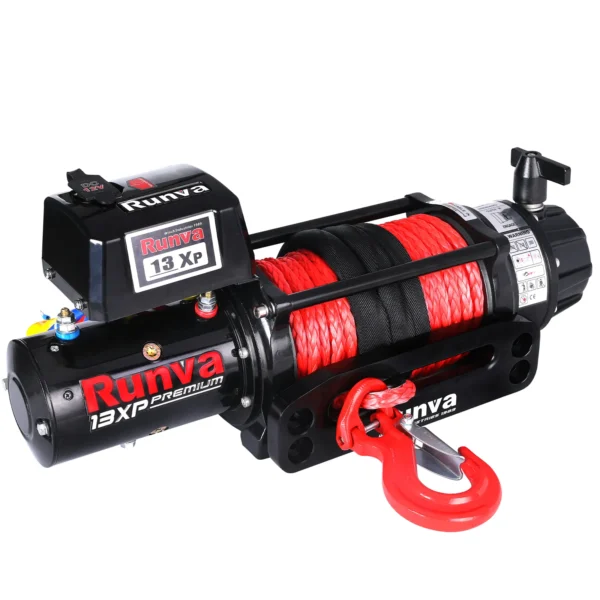 runva winch 13xp premium 12v with synthetic rope port stephens