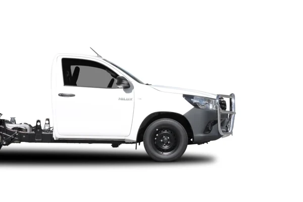 toyota hilux sr roo bar silver hammertone powdercoat finish