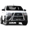 toyota hilux sr series 2 nudge bar black ripple powdercoat finish