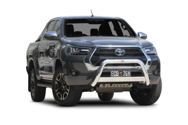 toyota hilux sr & sr5 nudge bar black ripple powdercoat finish