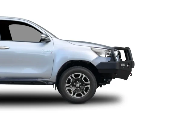 toyota hilux sr & sr5 winch bullbar polished finish