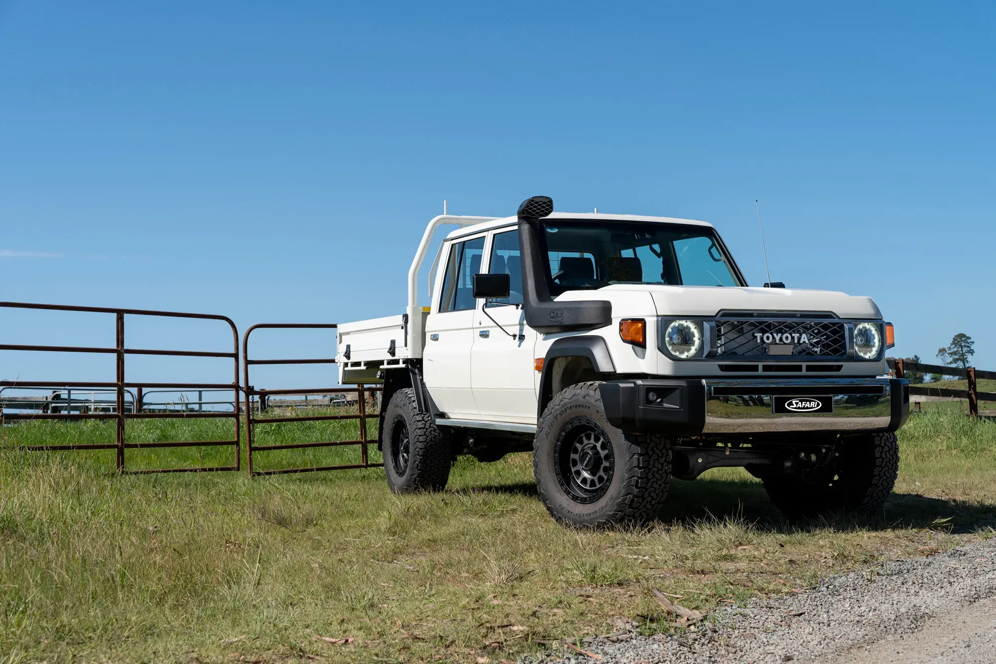 Full range of Safari 4x4 products for MY2024 Toyota 70 Series including ARMAX snorkel, V-SPEC snorkel, and ARMAX ECU.