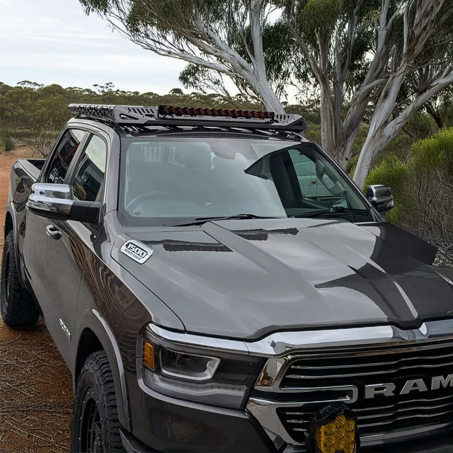 TrailMax heavy platform rack on ram 1500 parked at port stephens lookout