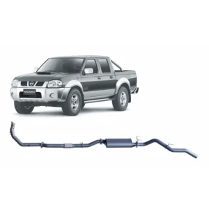 Redback Extreme Duty 3-inch turbo-back exhaust for Nissan Navara D22 2.5L, featuring resonator option and high-flow performance, available at Opposite Lock Cardiff
