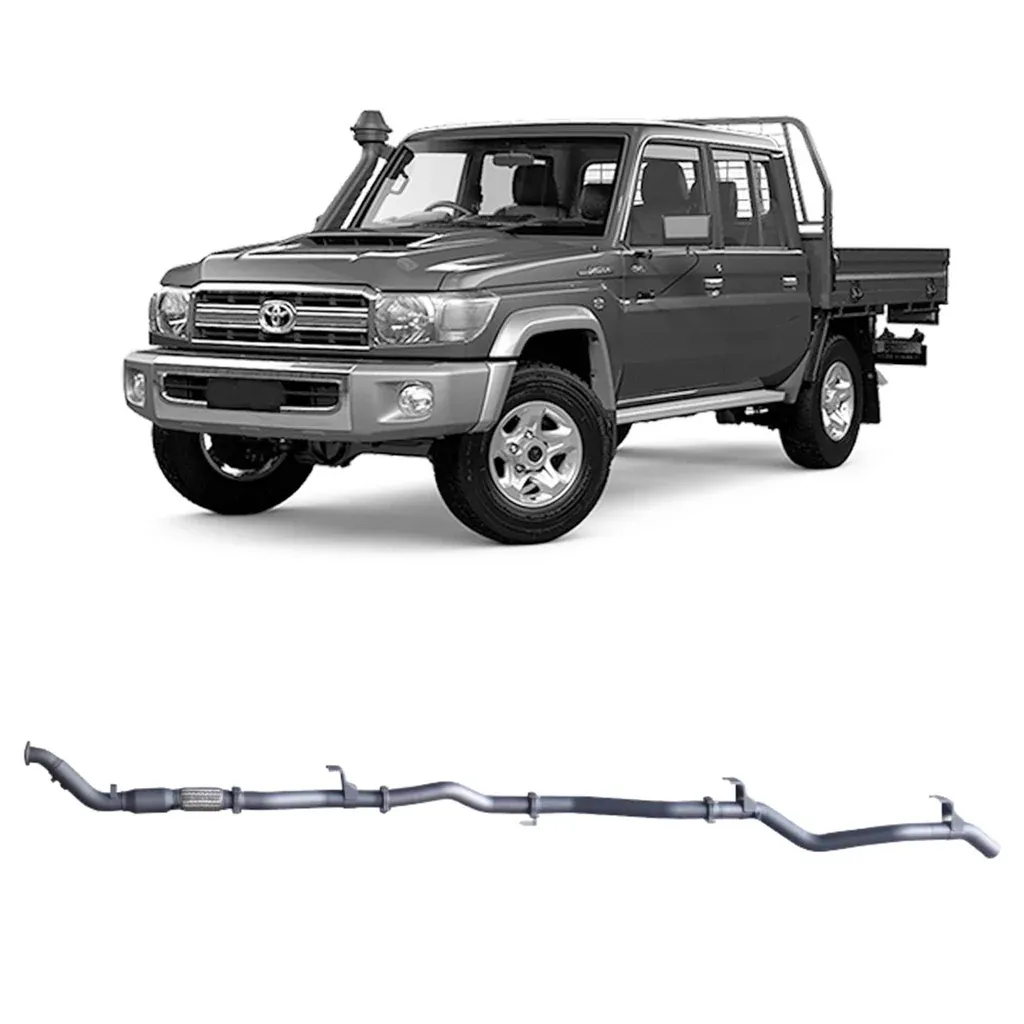 Redback Extreme Duty Exhaust for Toyota Landcruiser 79 Series Double Cab with Auxiliary Fuel Tank (2012 – 2016)