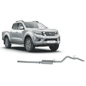 Redback Extreme Duty 3-inch DPF-back exhaust for Nissan Navara NP300 2.3L twin turbo, available with muffler, resonator or pipe-only options at Opposite Lock Cardiff