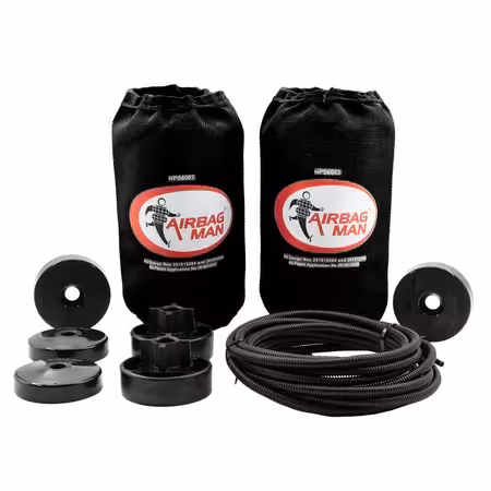 Airbag Man high pressure air suspension helper kit installed on RAM 1500 Rebel