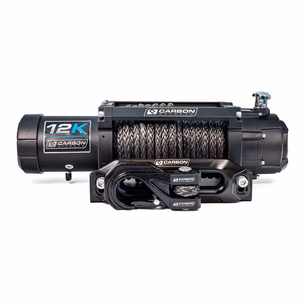 Carbon 12K Winch V3X 12000lb 4x4 Winch with Synthetic Rope Wireless Remote & MegaPro Hook