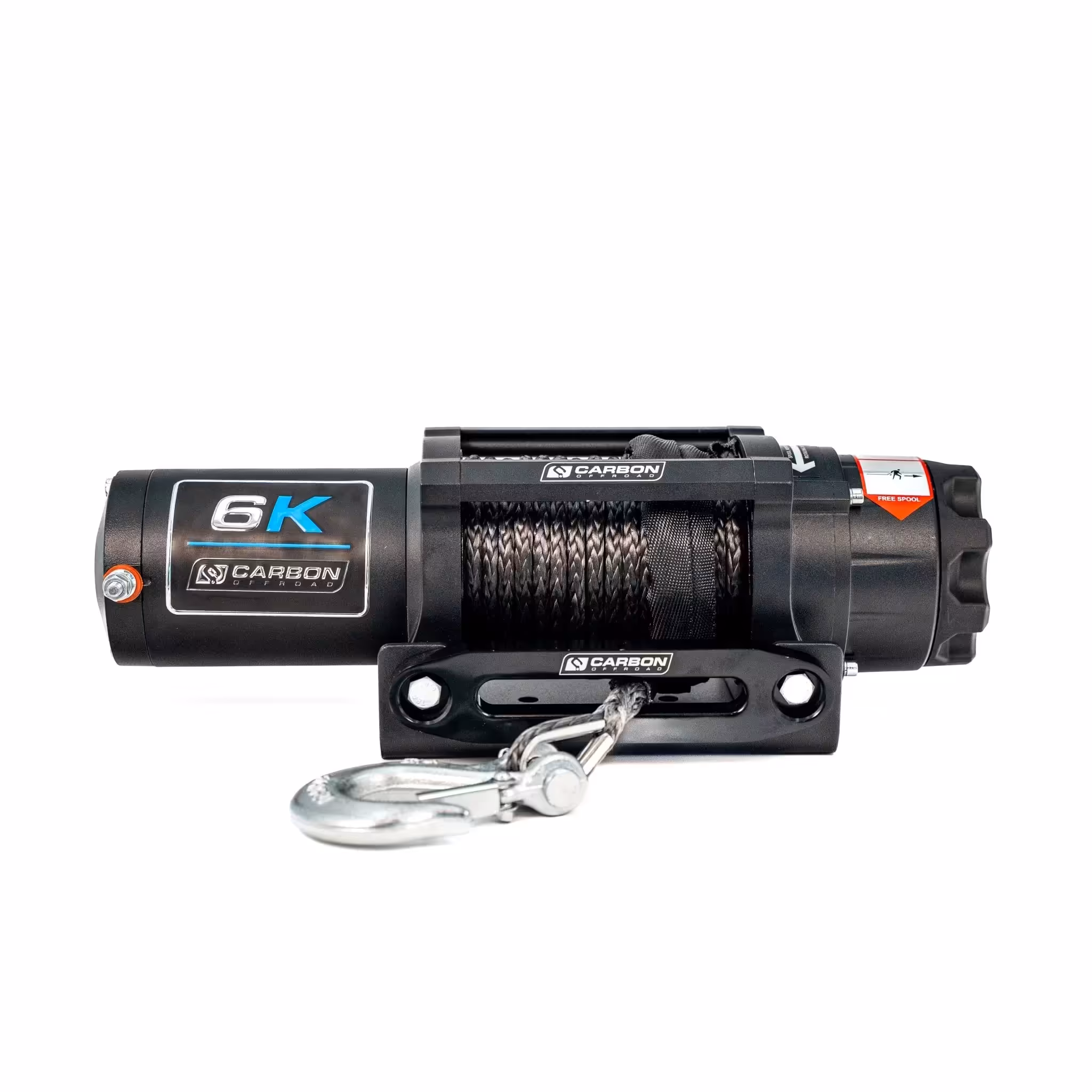 Carbon 12K 12000lb Winch V3X with Soft Shackle – 6HP Waterproof 4x4 Recovery Winch
