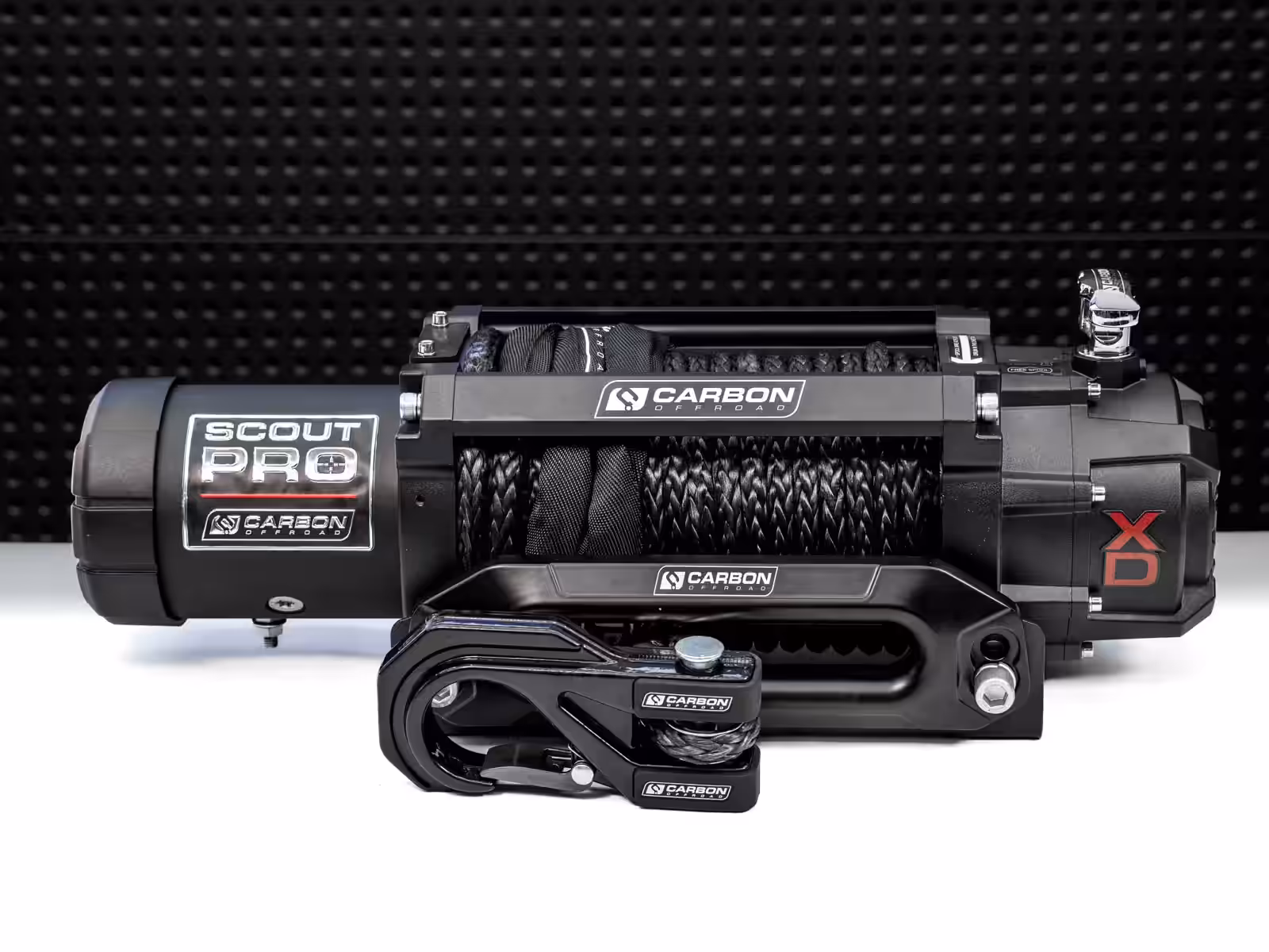 Carbon Scout Pro 10000lb Winch V3 Heavy Duty 4WD Recovery Winch