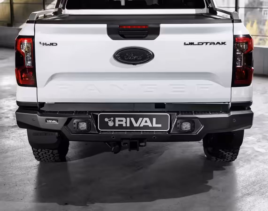 Aluminium Rear Bar for Ford Ranger Next Gen 2022+ Tow Compatible Rear Bumper with Spotlights
