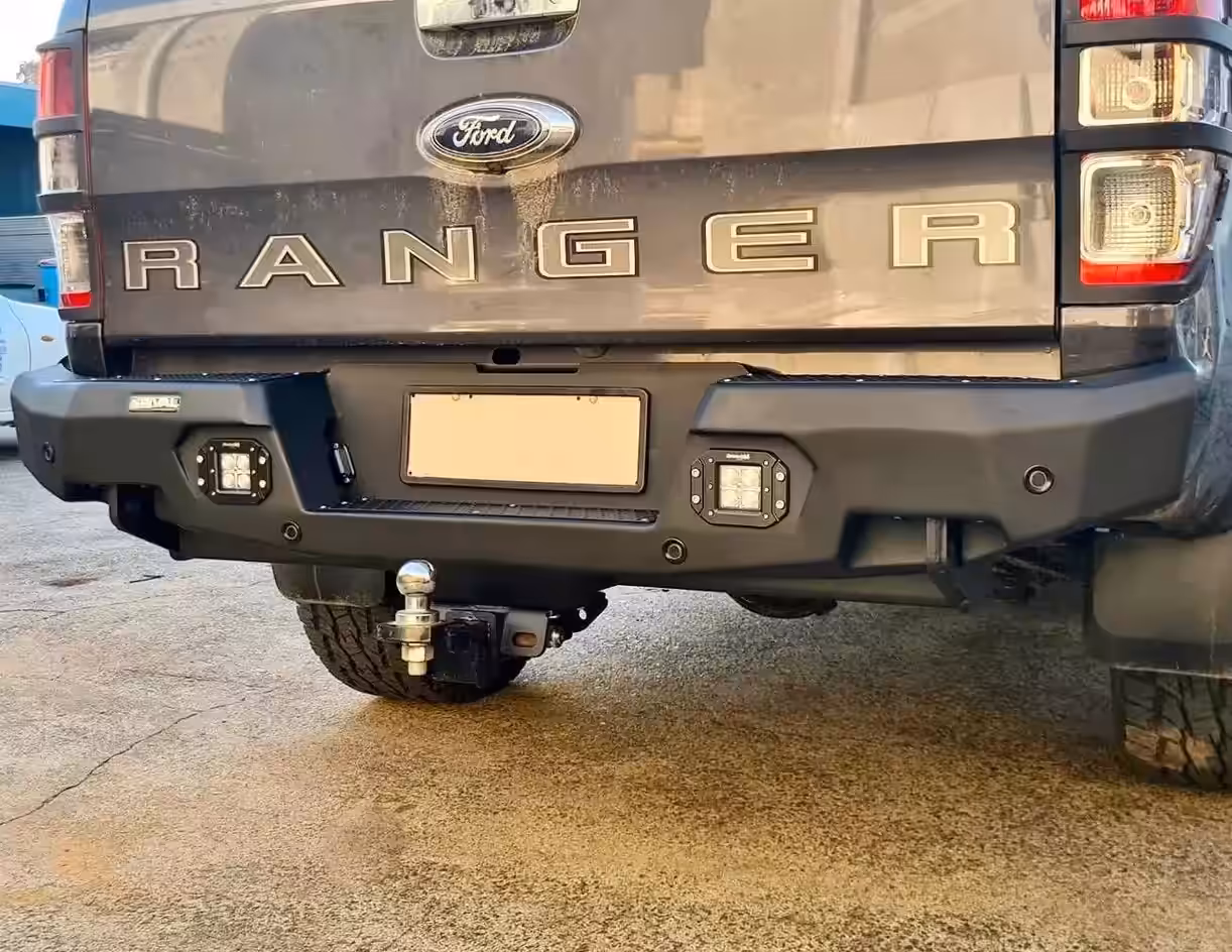 Aluminium Rear Bar with RIVAL Spotlights (Set of 2) - Ford Ranger PX1/PX2/PX3 (2011–2022)
