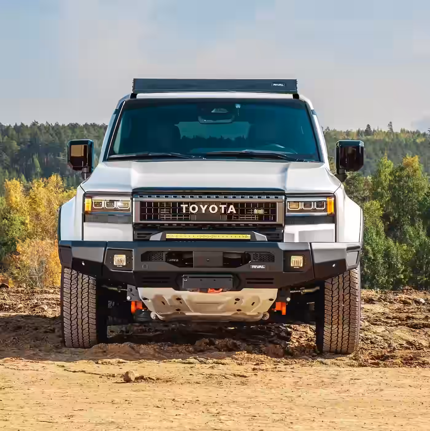 Toyota Land Cruiser Prado 250 2024+ Winch Ready Front Bar with LED Fog Lights