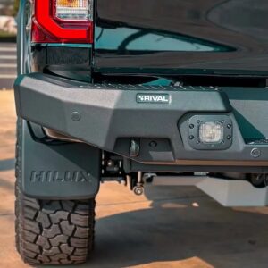 RIVAL LED reversing lights set of 2 installed on aluminium rear bar showing bright 6000K OSRAM illumination and universal plug-and-play fitment