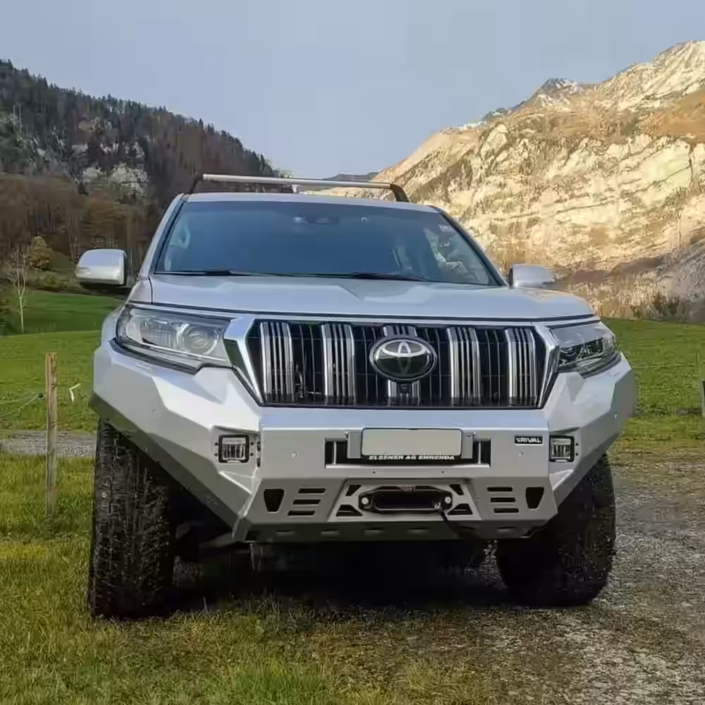 Aluminum Front Bar for Toyota LC 150 / Prado 2018-2023 with LED Fog Lights, Winch Ready