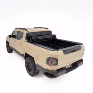HSP Roll Mate hard roll-up tonneau cover fitted to Kia Tasman with secure aluminium slat tray cover design