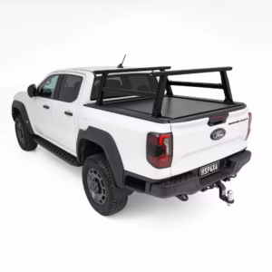 HSP Load Rack Pro ladder rack fitted to Ford Ranger Super Duty with Roll R Cover compatibility and adjustable heavy-duty alloy construction