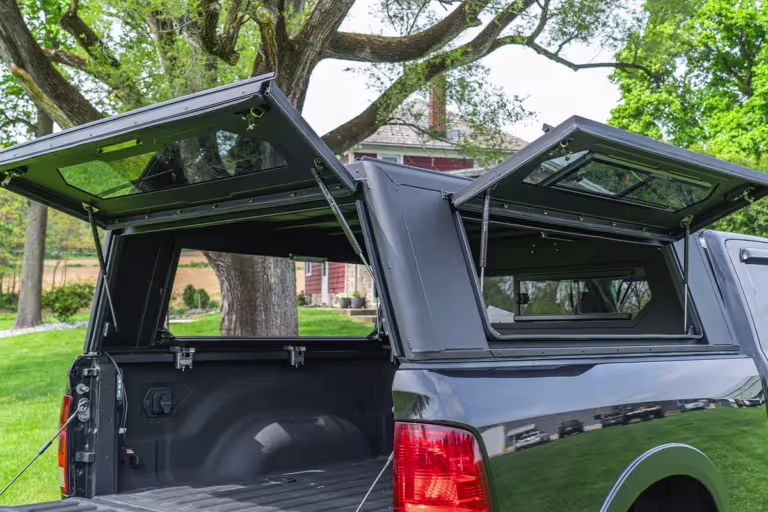 Contour canopy fitted to Dodge Ram 2500 and 3500 4th Gen 2009–2018 and 5th Gen 2019 onwards side view