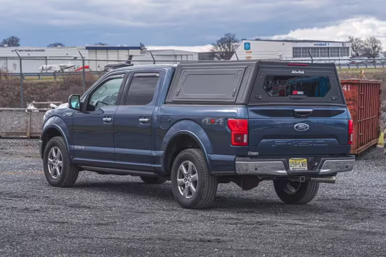 Contour canopy fitted to Ford F-150 8th Gen 2015–2020 front view