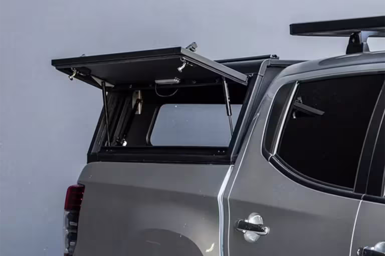 Explorer canopy fitted to Mitsubishi MQ and MR Triton side view