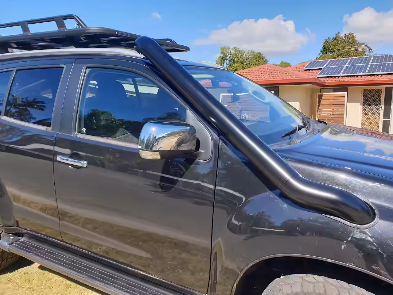 Mondexpl Tanami stainless steel snorkel Isuzu MU-X satin black