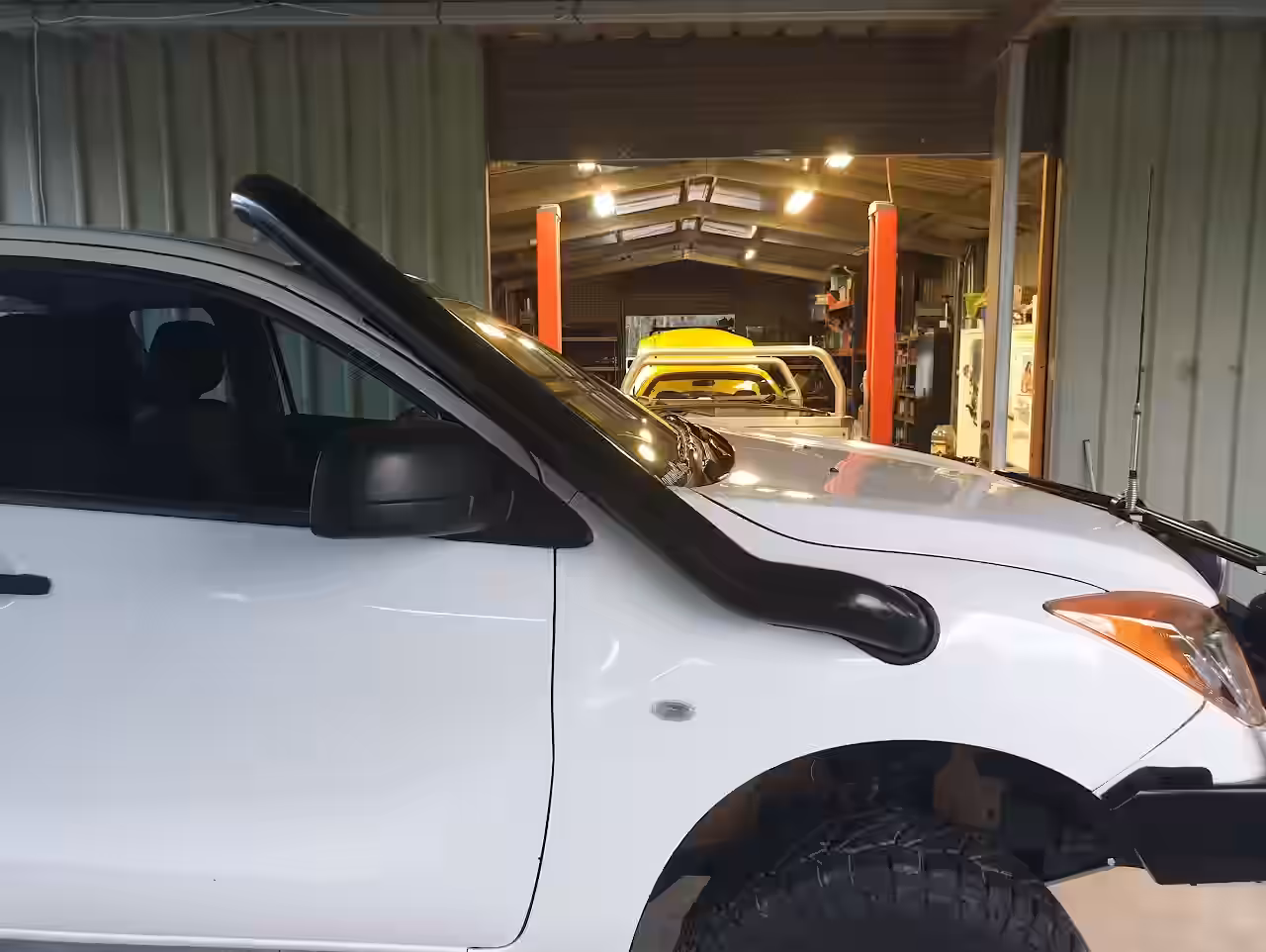Mondexpl Tanami stainless steel snorkel Mazda BT50 satin black