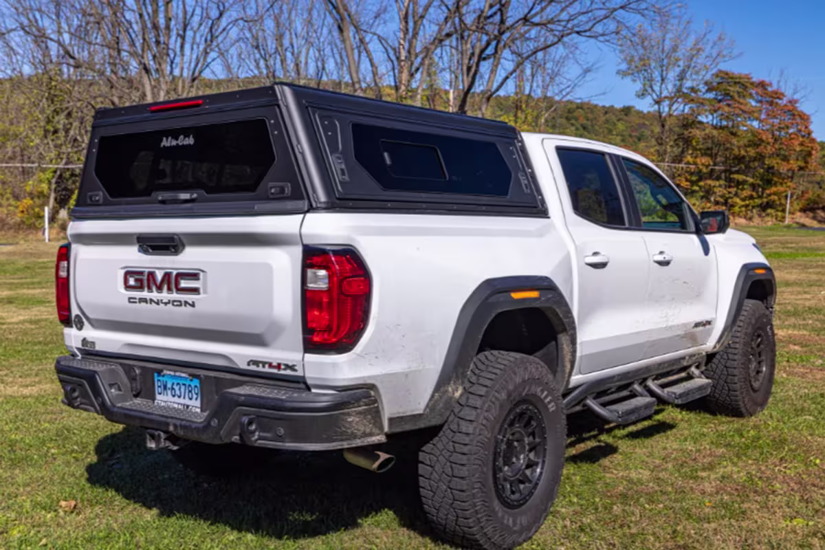 Contour canopy fitted to Chevy Colorado and GMC Canyon Short Bed side view
